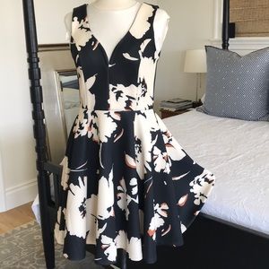 Fit and flare neoprene dress